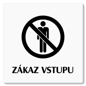 Zákaz vstupu, 148x148mm, bílá, Nevada